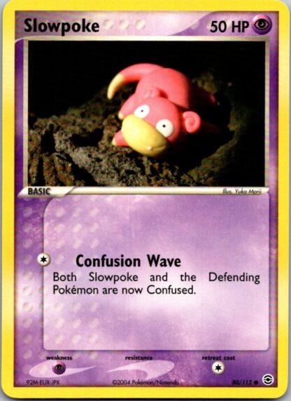 Slowpoke 80/112 Fire Red Leaf Green (Common) (Excellent Condition)