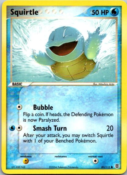 Squirtle 83/112 Fire Red Leaf Green (Common) (Excellent Condition)
