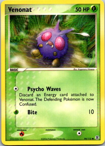 Venonat 84/112 Fire Red Leaf Green (Common) (Excellent Condition)