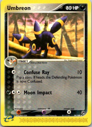 Umbreon 24/100 EX Sandstorm (Rare) (Exc Cond)