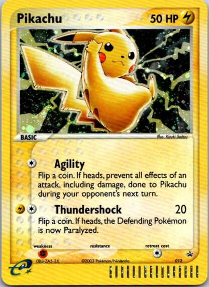 Pikachu 012 Black Star Promo (Holo) (Exc Condition)