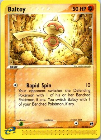 Baltoy 32/100 EX Sandstorm (Uncommon) (Exc Cond)