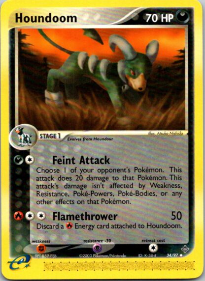 Houndoom 34/97 EX Dragon (Uncommon) (Played Condition)