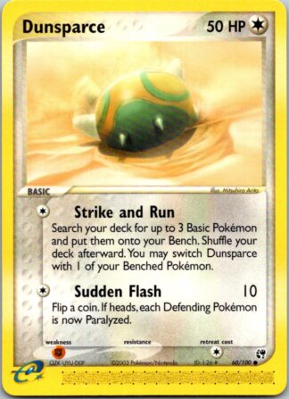 Dunsparce 60/100 EX Sandstorm (Common) (Exc Cond)