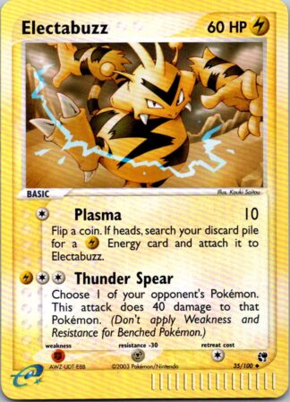 Electabuzz 35/100 EX Sandstorm (Reverse Holo) (Exc Cond)