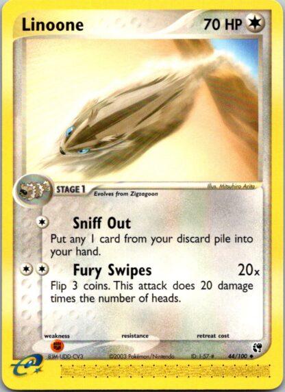 Linoone 44/100 EX Sandstorm (Uncommon) (Exc Cond)
