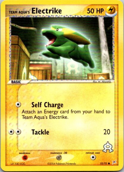 Team Aqua's Electrike 53/95 EX Team Magma vs Team Aqua (Common) (Exc Cond)