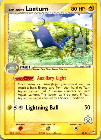 Team Aqua's Lanturn 28/95 EX Team Magma vs Team Aqua (Uncommon) (Exc Cond)
