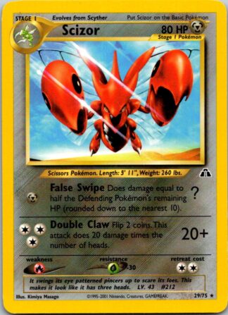 Scizor 29/75 Neo Discovery (Rare) (Unlimited Played Condition)