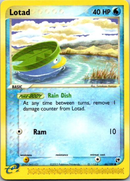 Lotad 66/100 EX Sandstorm (Common) (Exc Cond)