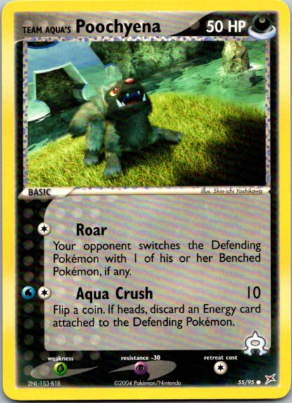 Team Aqua's Poochyena 55/95 EX Team Magma vs Team Aqua (Common) (Exc Cond)