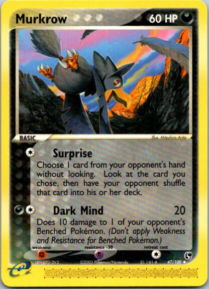 Murkrow 47/100 EX Sandstorm (Uncommon) (Exc Cond)