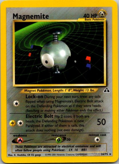 Magnemite 26/75 Neo Discovery (Rare) (Unlimited Played Condition)