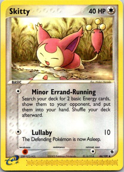 Skitty 44/109 Ex Ruby & Sapphire (Uncommon) (Exc Cond)
