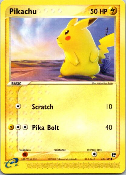 Pikachu 72/100 EX Sandstorm (Common) (Exc Cond)
