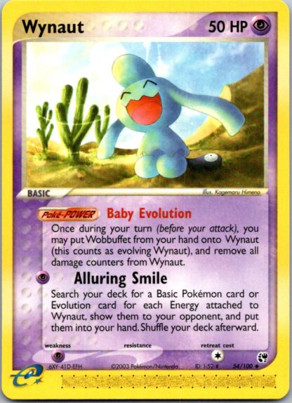 Wynaut 54/100 EX Sandstorm (Uncommon) (Exc Cond)
