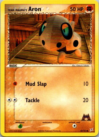 Team Magma's Aron 58/95 EX Team Magma vs Team Aqua (Common) (Exc Cond)