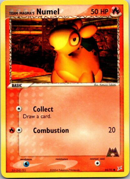 Team Magma's Numel 64/95 EX Team Magma vs Team Aqua (Common) (Exc Cond)