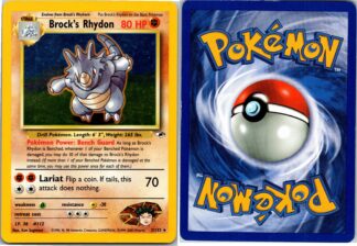 Brock's Rhydon 2/132 Gym Heroes (Holo) (Unlimited Played Condition)