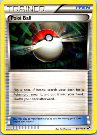 Poke Ball 97/114 Black & White (Uncommon) (Exc Condition)