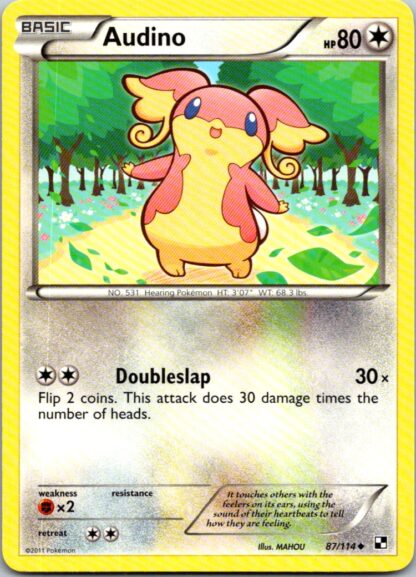 Audino 87/114 Black & White (Uncommon) (Exc Condition)