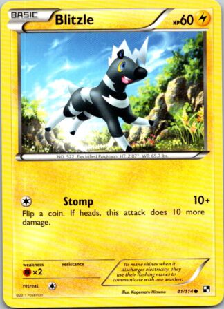 Blitzle 41/114 Black & White (Common) (Exc Condition)