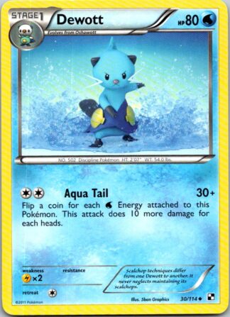 Dewott 30/114 Black & White (Uncommon) (Exc Condition)