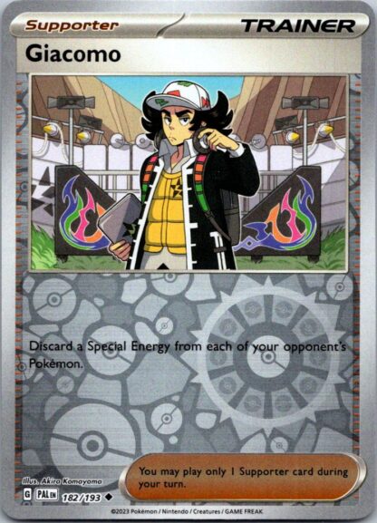 Giacomo 182/193 Paldea Evolved (Reverse Holo) (NM-Exc Condition)