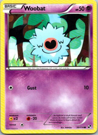 Woobat 50/114 Black & White (Common) (Exc Condition)