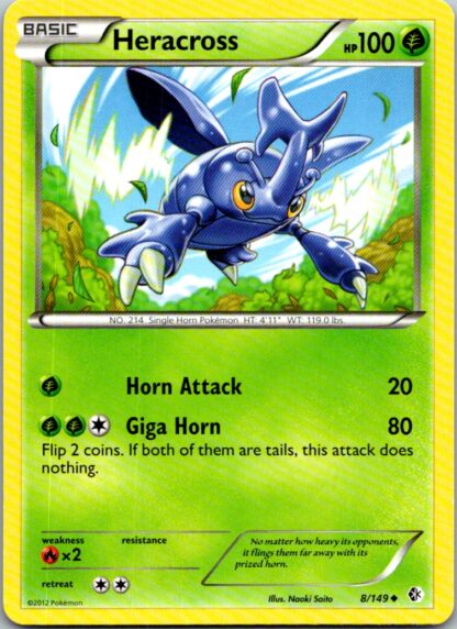 Heracross 8/149 Boundaries Crossed (Uncommon) (Exc Condition)