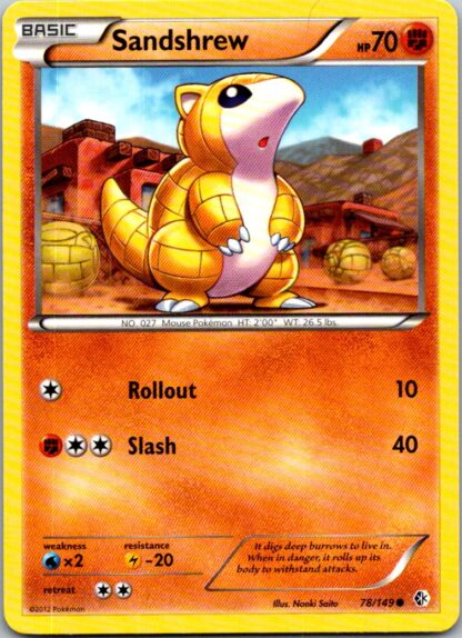 Sandshrew 78/149 Boundaries Crossed (Common) (Exc Condition)