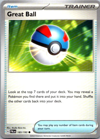 Great Ball 183/193 Paldea Evolved (Common) (NM-Exc Condition)