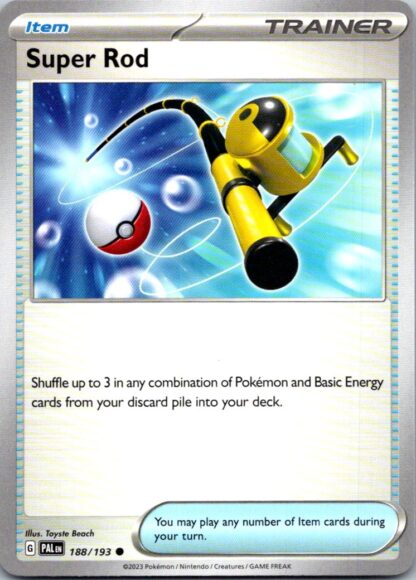 Super Rod 188/193 Paldea Evolved (Common) (NM-Exc Condition)
