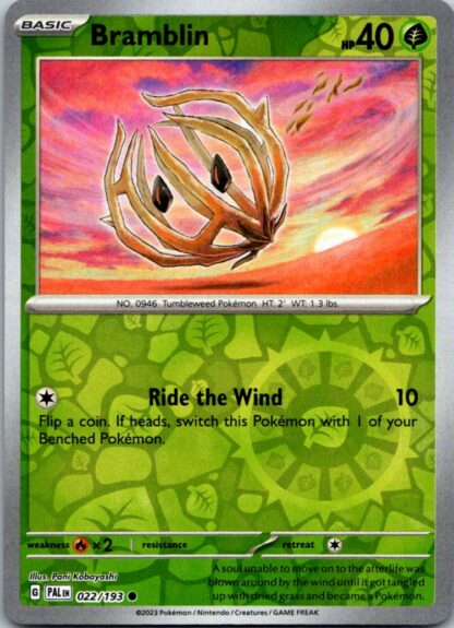 Bramblin 22/193 Paldea Evolved (Reverse Holo) (NM-Exc Condition)