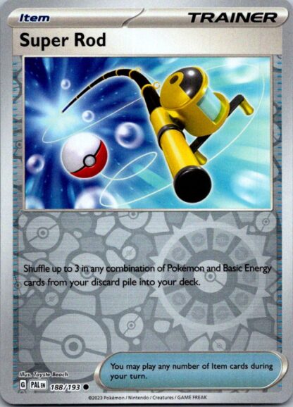 Super Rod 188/193 Paldea Evolved (Reverse Holo) (NM-Exc Condition)