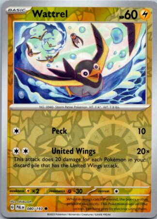 Wattrel 80/193 Paldea Evolved (Reverse Holo) (NM-Exc Condition)