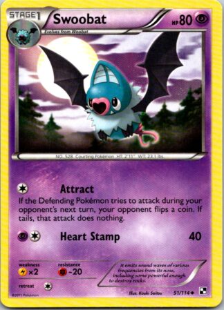 Swoobat 51/114 Black & White (Uncommon) (LP Condition)