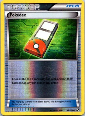 Pokedex 98/114 Black & White (Reverse Holo) (LP Condition)