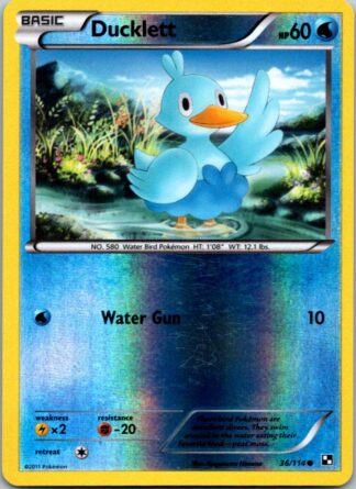 Ducklett 36/114 Black & White (Reverse Holo) (P Condition)