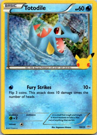 Totodile 18/25 McDonalds 25th Anniversary Promo (Holo)  (Exc Condition)