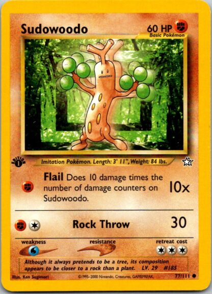 Sudowoodo 77/111 Neo Genesis (Common) (1st Edition Played Condition)