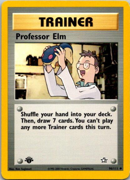 Professor Elm 96/111 Neo Genesis (Uncommon) (1st Edition Played Condition)