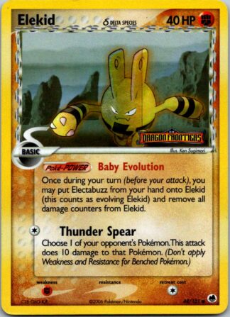 Elekid 48/101 Dragon Frontiers (Stamped Reverse Holo) (P Condition)