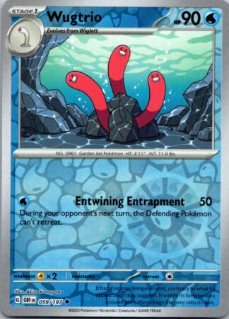 Wugtrio 59/197 Obsidian Flames (Reverse Holo) (NM-Exc Cond)