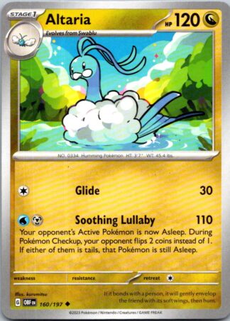 Altaria 160/197 Obsidian Flames (Uncommon) (NM-Exc Cond)
