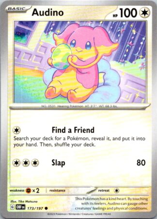 Audino 173/197 Obsidian Flames (Common) (NM-Exc Cond)