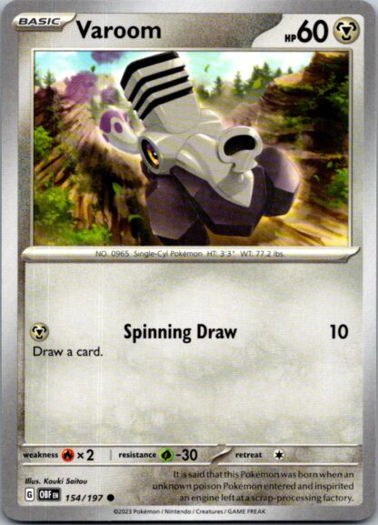 Varoom 154/197 Obsidian Flames (Common) (NM-Exc Cond)