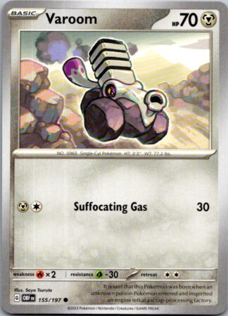 Varoom 155/197 Obsidian Flames (Common) (NM-Exc Cond)