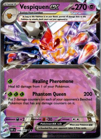 Vespiquen ex 96/197 Obsidian Flames (Ultra Rare) (NM-Exc Cond)