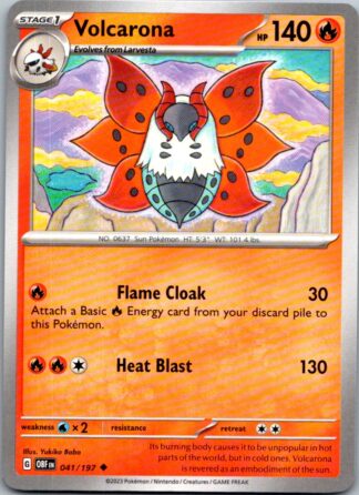 Volcarona 41/197 Obsidian Flames (Uncommon) (NM-Exc Cond)